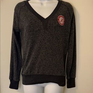 Women's Black V-Neck Sweatshirt